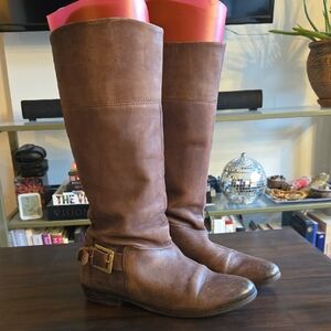 Ted Baker Brown Leather Suede Knee-High Boots
